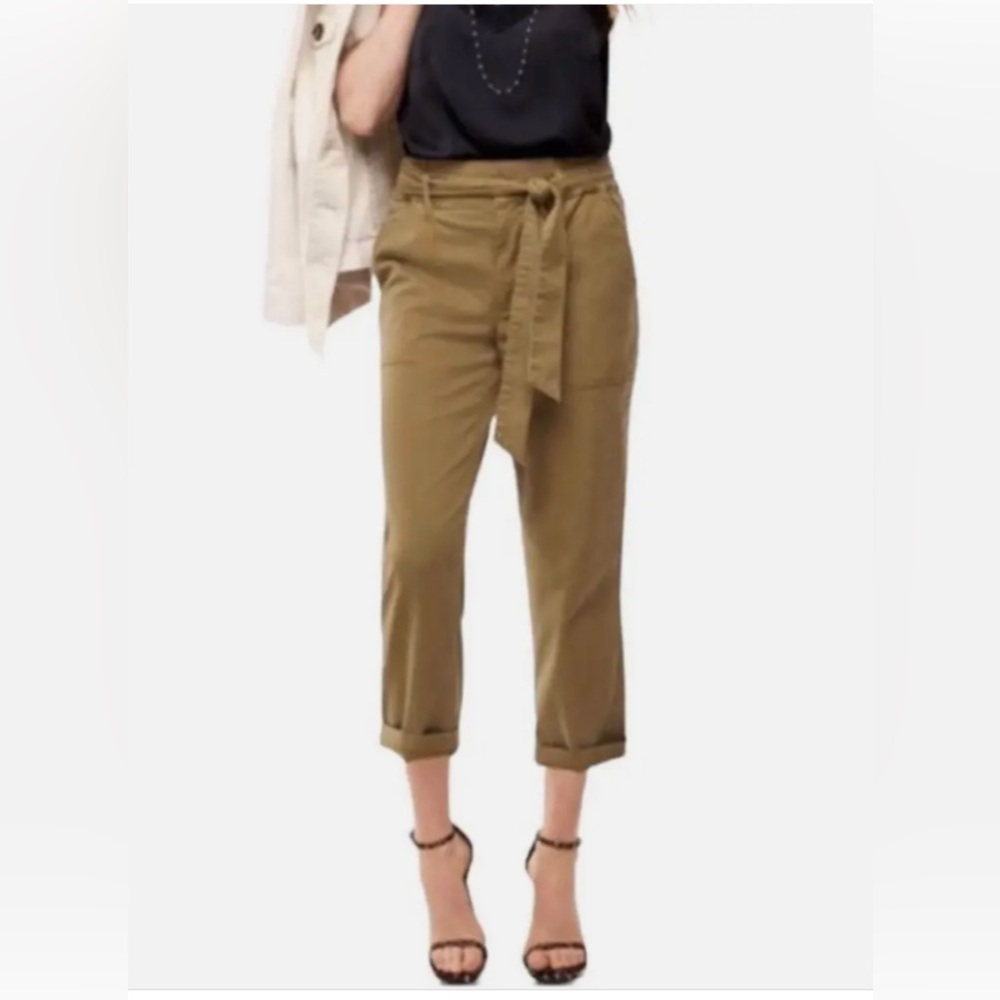 Cabi Discovery Paperbag Trousers Style 5693 Hi-Rise Self Tie Waist Womens 8 EUC - Picture 5 of 9